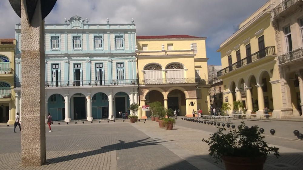 Gebude in der Altstadt von Havanna in der Nhe zur Plaza Vieja ()